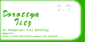 dorottya titz business card